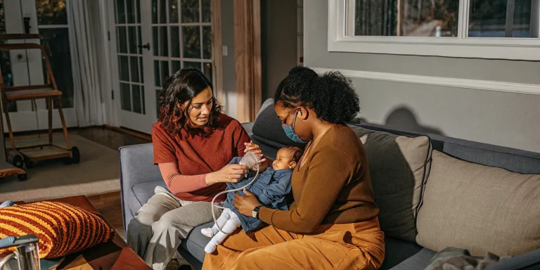 Georgia family meeting with a pediatric home health nurse about Medicaid-covered care