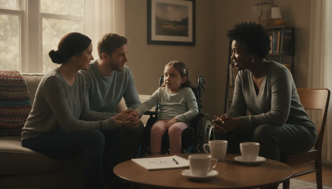 Pediatric nurse meeting with a Georgia family at home
