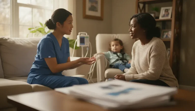 GAPP vs private insurance pediatric home nursing Georgia care coordination with a parent and pediatric nurse